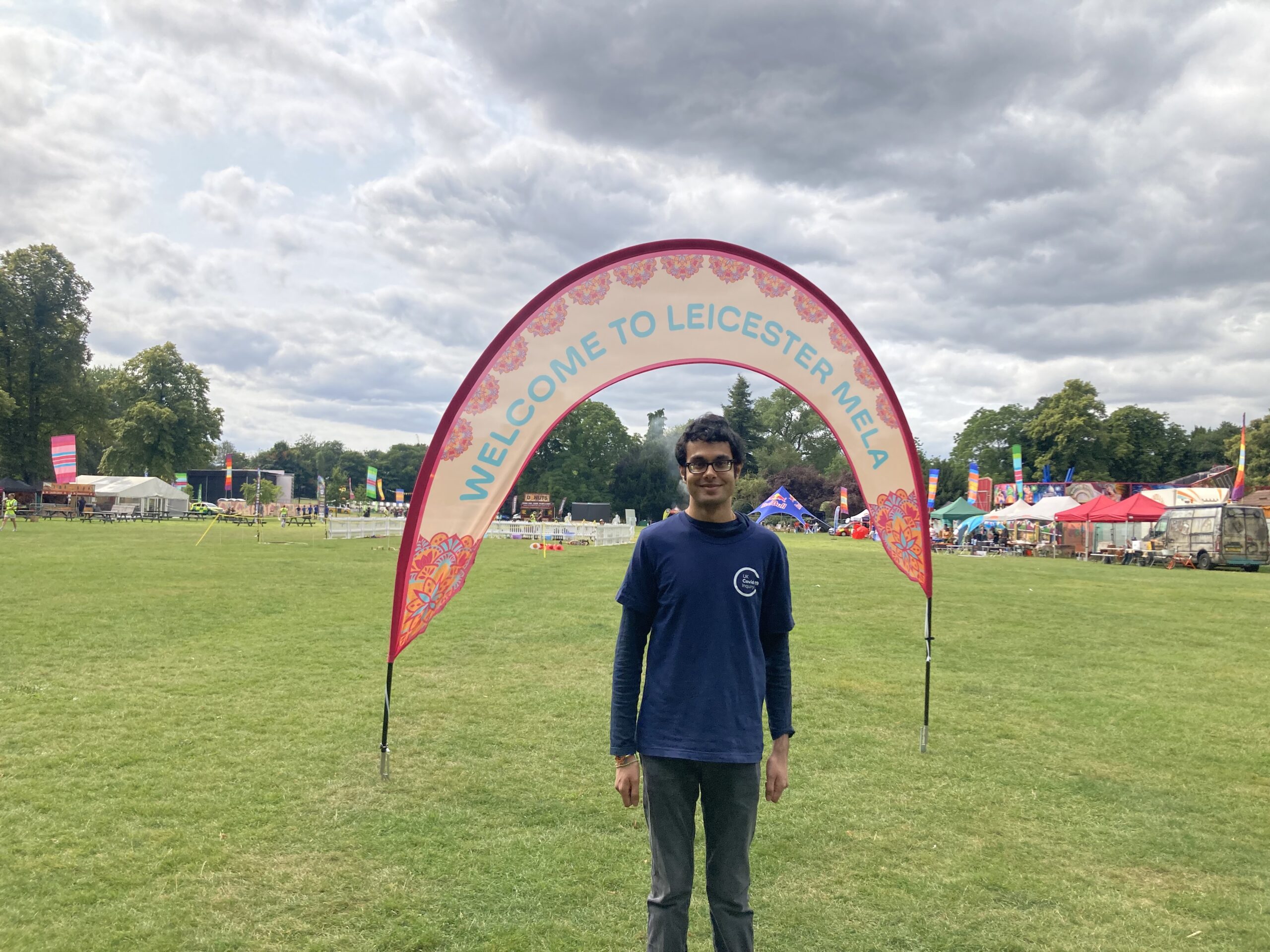 A member of Inquiry staff at Leicester Mela