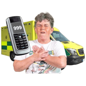 A person with an ambulance