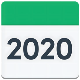 Year 2020 on a calendar