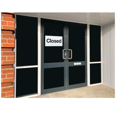 photo of a door with a closed sign